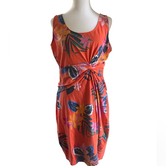 Old Navy Floral Sleeveless Twist-Front Bodycon Dress 1X - Picture 2 of 9